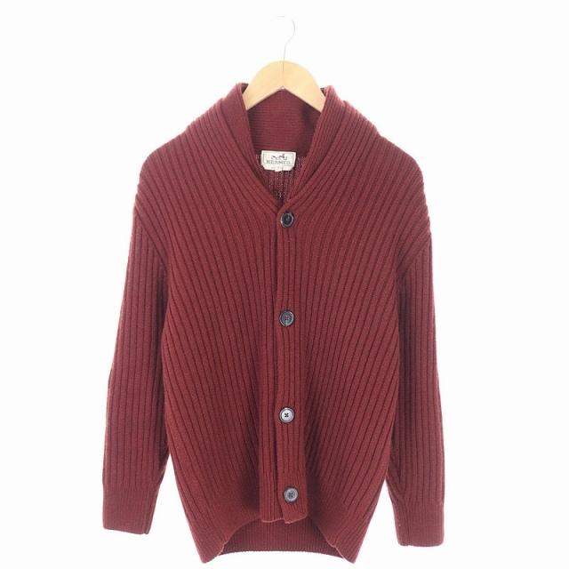 贈り物 のレッドブラウン カシミヤ Df カーディガン エルメス メンズ S ベクトル 中古 Hermes 古着 長袖 ニット 長袖 長袖 165 ブランド古着販売のベクトル 中古 カーディガン