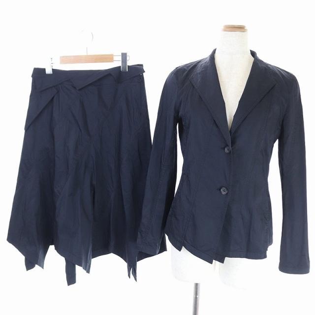 新発売の 中古 イッセイミヤケ Issey Miyake セットアップ 上下 ジャケット スカート フレア ひざ丈 薄手 2 紺 Kn レディース ベクトル 古着 在庫限り 完売次第終了ぽっきりsale Www Mysmileteethwhitening Com