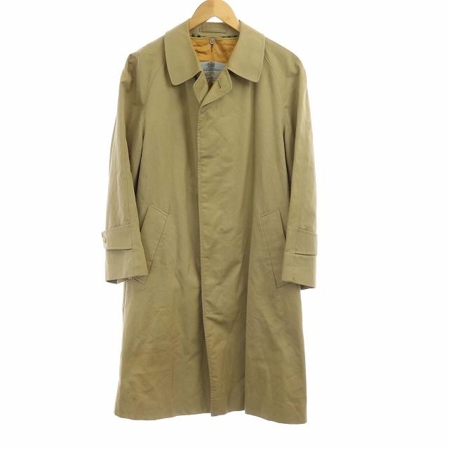 中古 アクアスキュータム Aquascutum バルマカーンコート ステンカラーコート アウター ロング ライナー付き ベージュ Kh メンズ New限定品