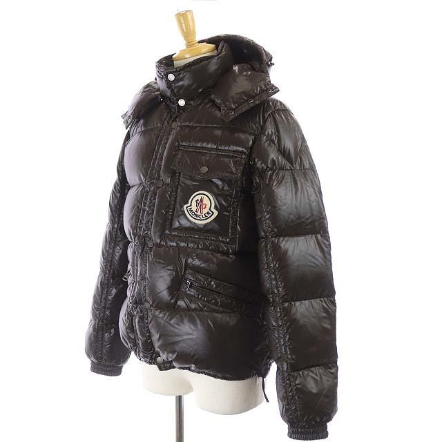 21a W新作 送料無料 中古 モンクレール 古着 ベクトル メンズ Ec Es ダークブラウン 茶 2 ナイロン フード付き アウター ダウンジャケット Downjacket K2 Moncler ダウンコート