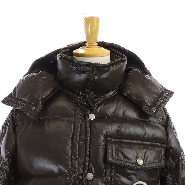 21a W新作 送料無料 中古 モンクレール 古着 ベクトル メンズ Ec Es ダークブラウン 茶 2 ナイロン フード付き アウター ダウンジャケット Downjacket K2 Moncler ダウンコート