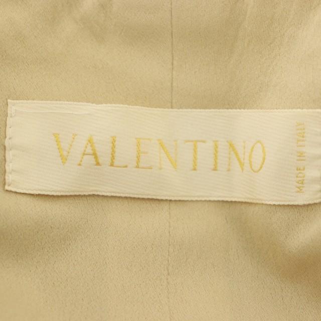 ヴァレンティノ ヴァレンチノ VALENTINO セットアップ スタンドカラーコート ワンピース 台形 膝丈 リボン 4 ベージュ :165