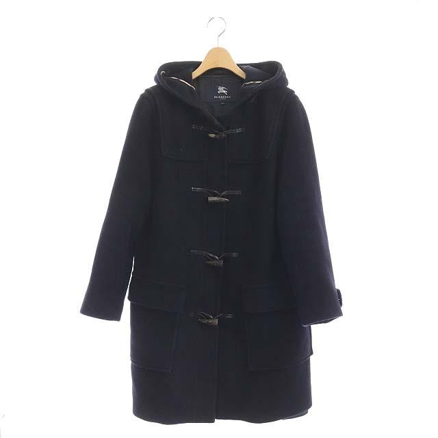 日本産 中古 バーバリー ロンドン Burberry London ダッフルコート アウター ロング フード 38 紺 ネイビー Df Ec レディース ベクトル 古着