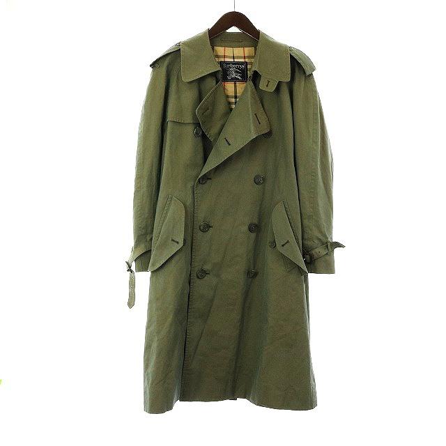 中古 バーバリーズ Burberrys トレンチコート アウター ヴィンテージ L 緑 グリーン 玉虫色 Hz4 Ec メンズ 魅力的な