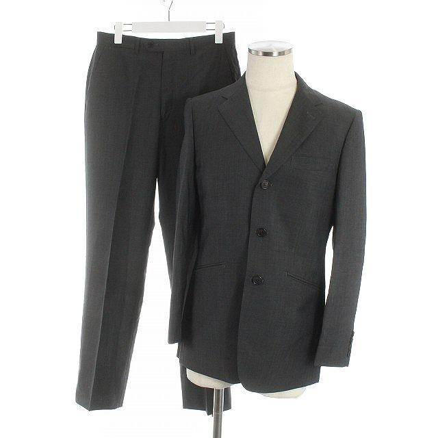 中古 ポールスミス Paul Smith Super 110 ｓ スーツ セットアップ テーラードジャケット パンツ スラックス ウール M グレー メンズ 着後レビューで