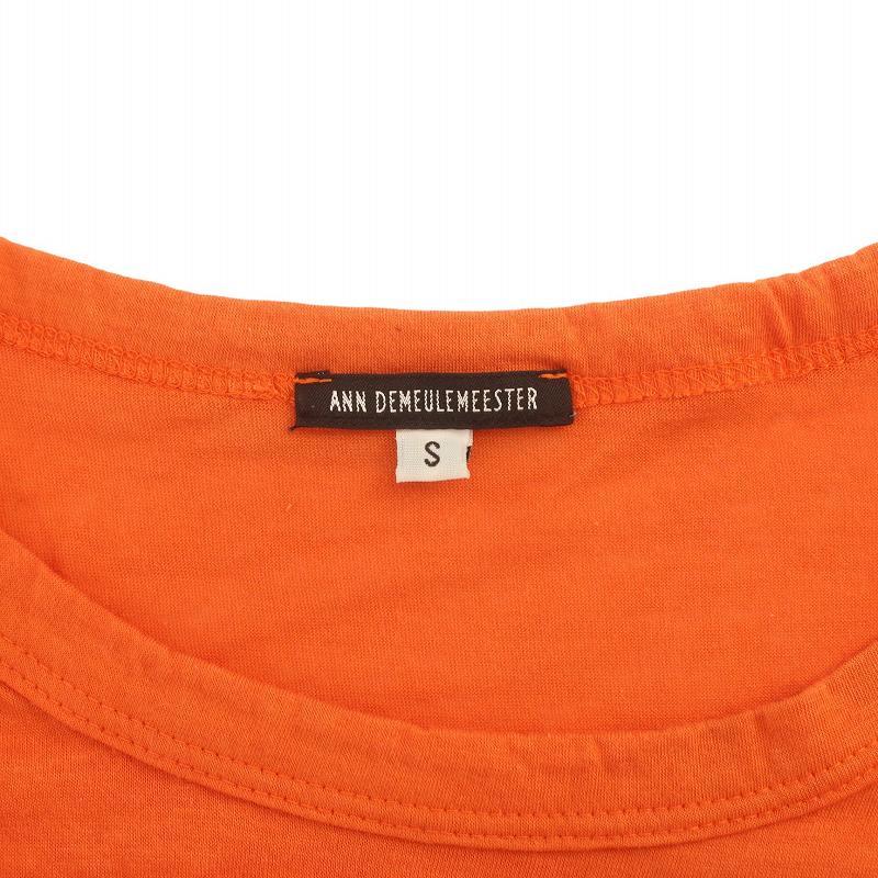 アンドゥムルメステール ANN DEMEULEMEESTER 息子 Tシャツ カットソー 半袖 クルーネック プリント S オレンジ /IR ■GY19 レディース｜vectorpremium｜04