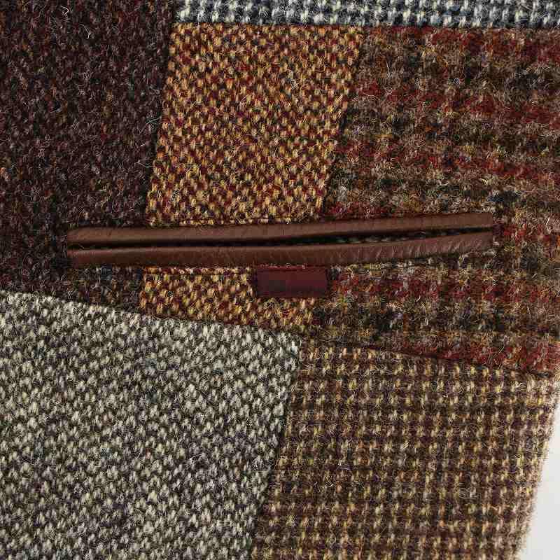 パパス Papas ハリスツイード Harris Tweed ツイードベスト ジレ 