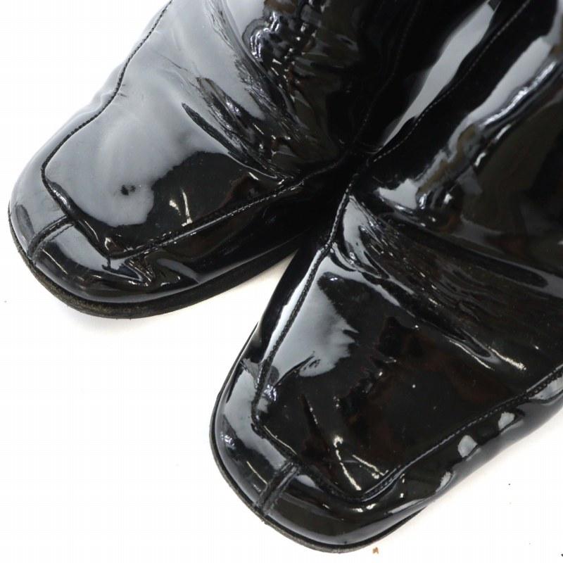 サンローラン パリ SAINT LAURENT PARIS ショートブーツ エナメル 