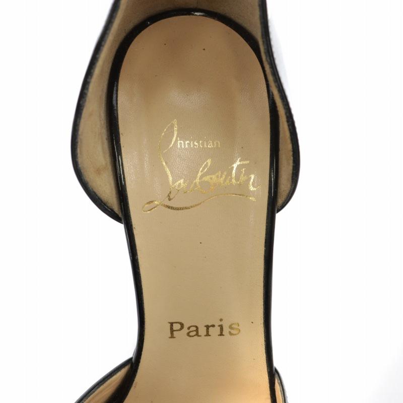 Christian Louboutin 黒エナメルパンプス34.5(22cm)
