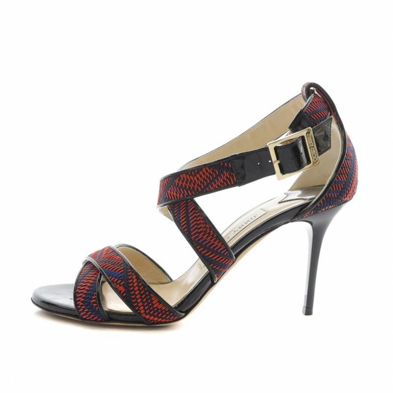 ジミーチュウ JIMMY CHOO サンダル パンプス エナメル オープントゥ 