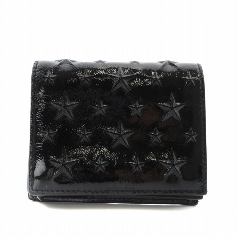 ジミーチュウ JIMMY CHOO 二つ折り 財布 スター エンボス エナメル 星 