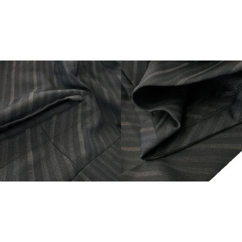 ETRO シングルスーツ 2点セット セットアップ ウール シルク混 絹 テーラード スラックス ストレート ボーダー 切替 グレー 【monsieur】