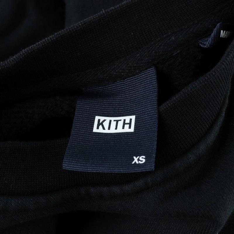 キス kxth スウェット トレーナー ロゴ 刺繍 長袖 裏毛 クルーネック 
