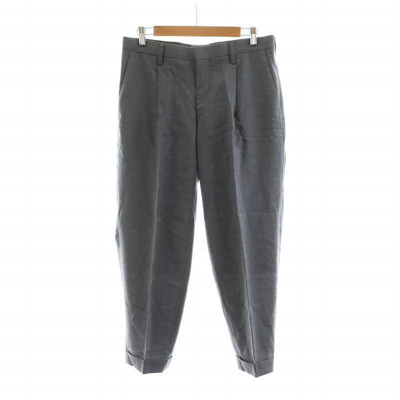 カラー kolor 19SS テーパード スラックス パンツ ジップフライ 無地 