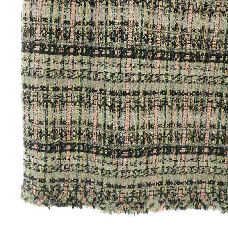 【美品】Rene TISSUE ツイードノースリーブ ロングワンピース フリンジ Rene（ルネ） Rene TISSUE ツイードワンピース ロング フリンジ