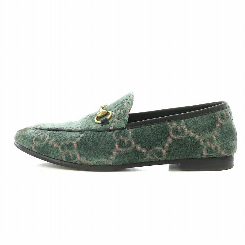 GUCCI グッチ ヨルダーン ホースビット GG柄 ローファー ベロア