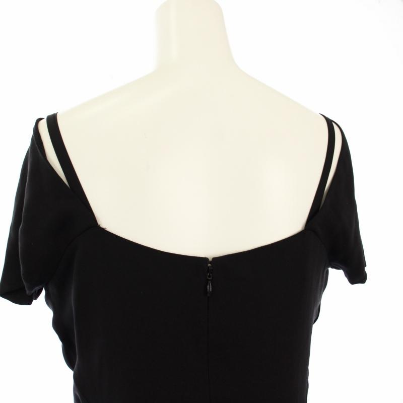 CELINE セリーヌ ワンピース シルク 半袖 ひざ丈 38 黒 2 6761/1494