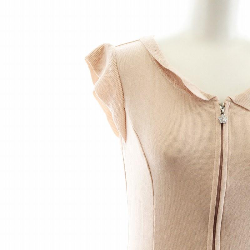 Rene（ルネ）ノースリーブフレアニットワンピース ブラック 34 René - 美品 Rene ルネ 6622240 ノースリーブワンピース 34 S