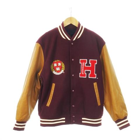 GU パデッドスタジャン Harvard university ブルゾンジャケット 切替