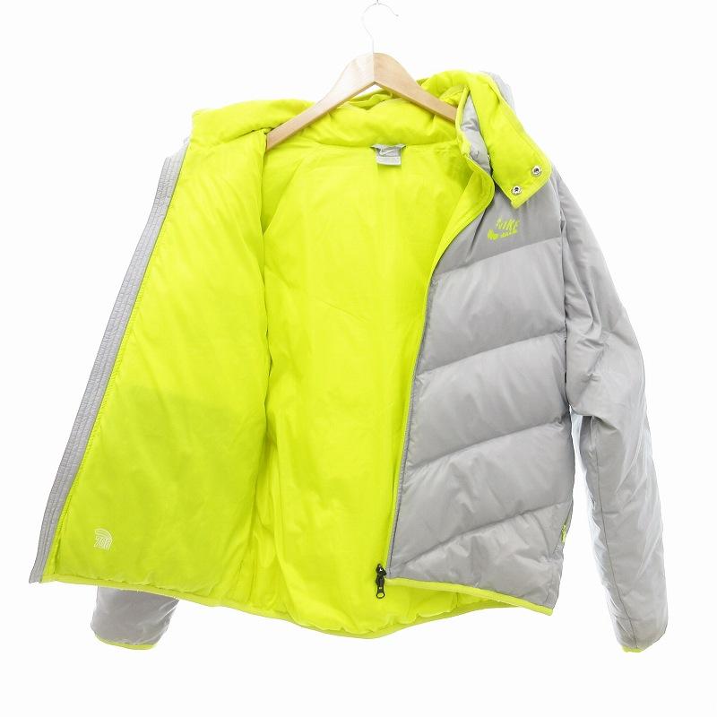 NIKE（ナイキ） ダウンジャケット ジップアップ フード ロゴ L グレー