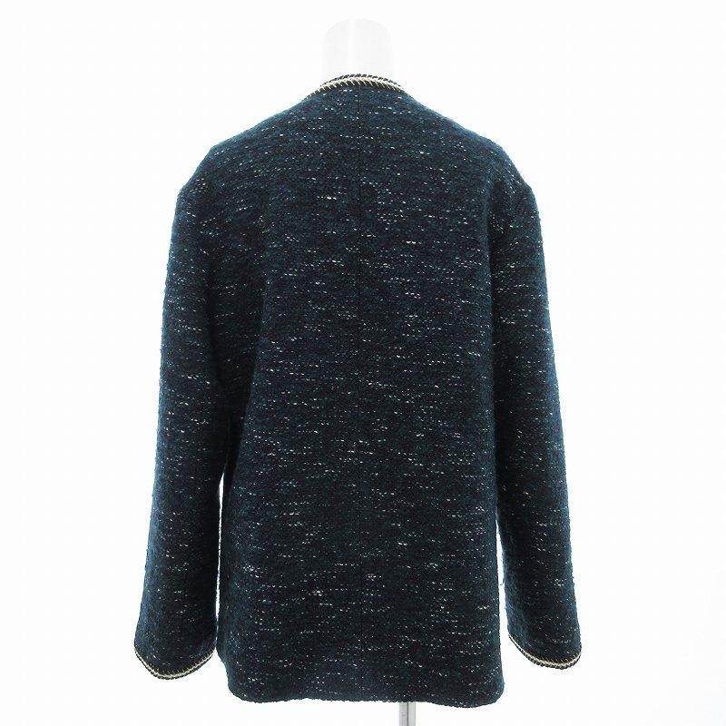 オペークドットクリップ OPAQUE.CLIP ノーカラージャケット ツイード