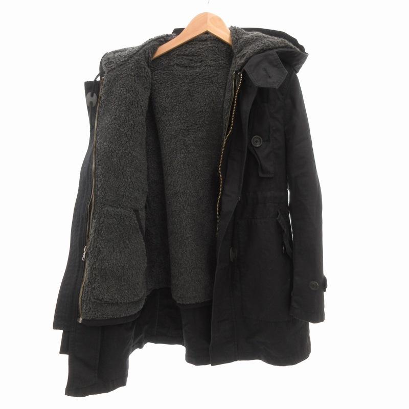 BURBERRY BLACK LABEL バーバリーブラックレーベル モッズコート ボア