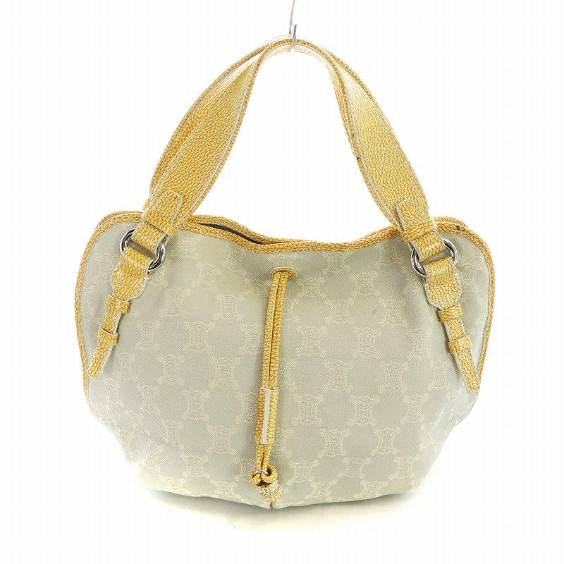 CELINE セリーヌ トートバッグ ハンド レザー キャンバス 総柄 ロゴ  