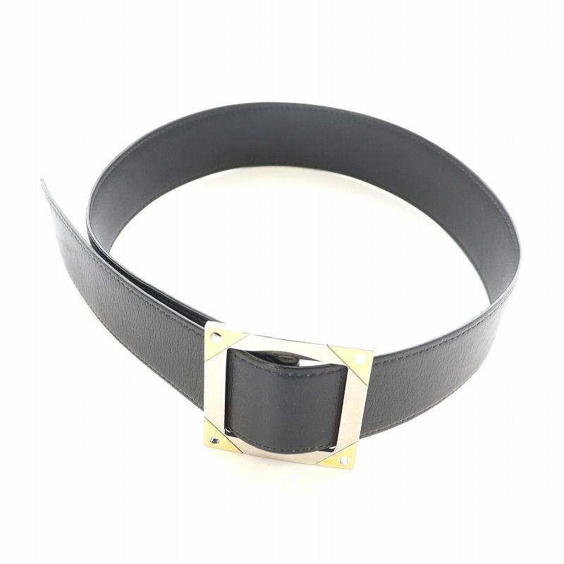 Christian Dior クリスチャンディオール ベルト レザー 皮革 バックル  