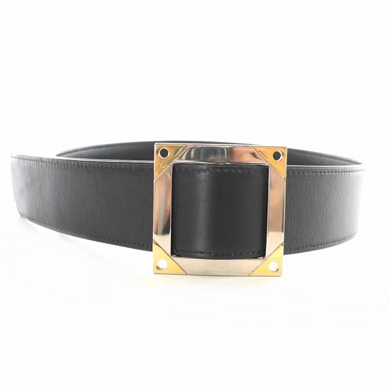 Christian Dior クリスチャン ディオール レザー ベルト ブラック