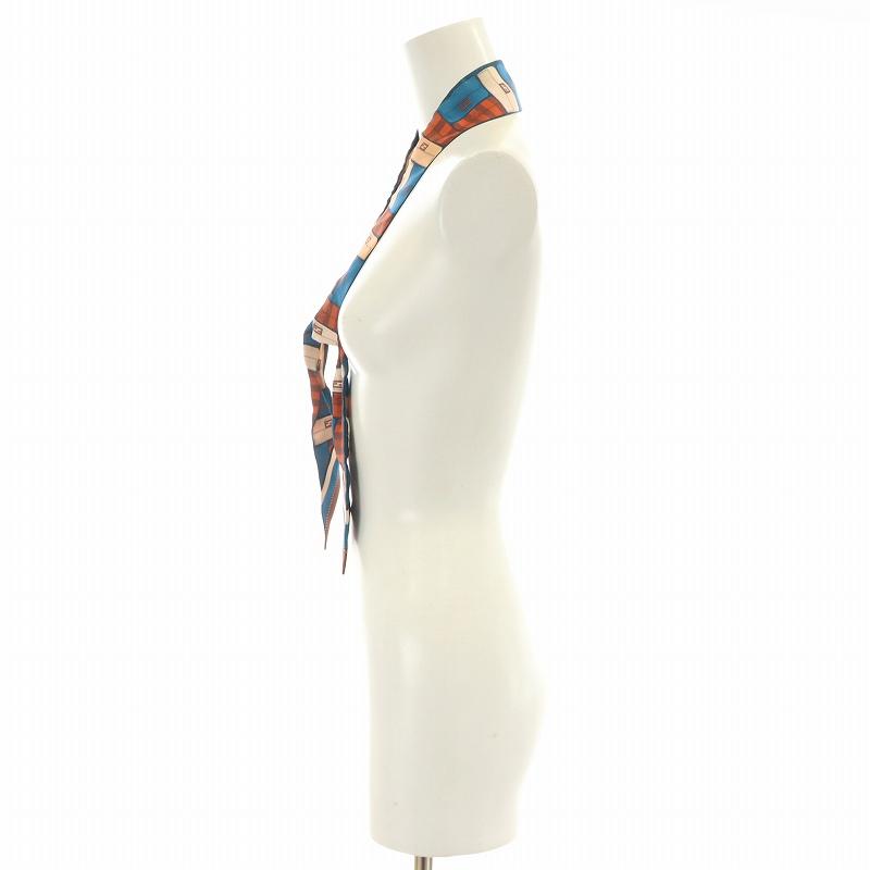 FENDI フェンディ スカーフ バンダナ 絹 シルク ラッピー 総柄  