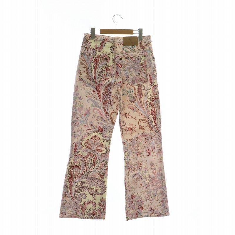 ETRO エトロ デニムパンツ ジーンズ フレア ペイズリー柄 総柄 ジップ  