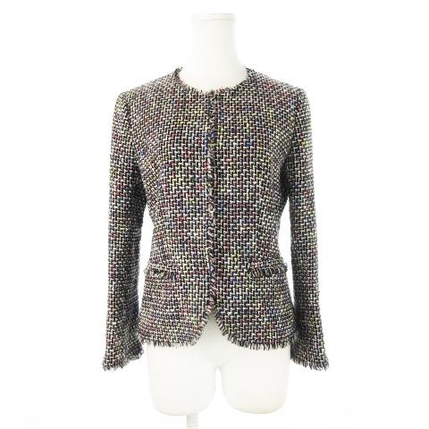 theory（セオリー） レインボーツイード ノーカラー ジャケット