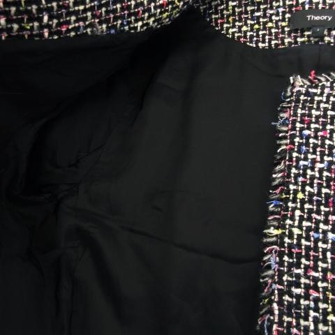 theory（セオリー） レインボーツイード ノーカラー ジャケット