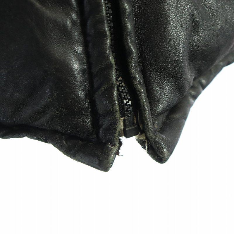 90s Schott ダウンジャケット 黒 中古・古着通販】Schott (ショット) 90s フルデコレザーダウン