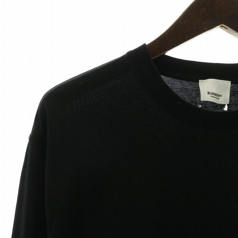 バーバリー 長袖Tシャツ カットソー ロンT クルーネック TBロゴ SP 黒 1240001025268_1.jpg