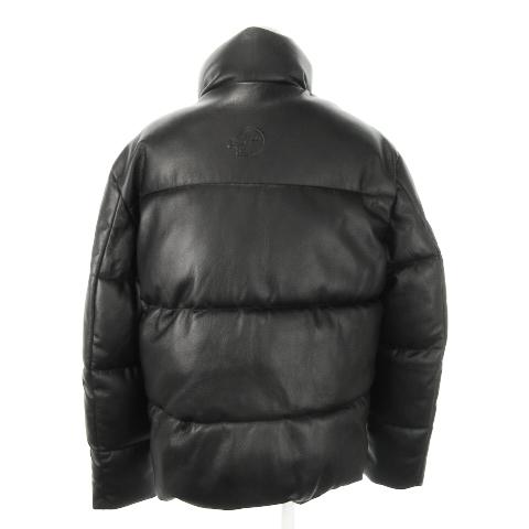 ZARA（ザラ） 中綿ジャケット 革ジャン フェイクレザー スタンドカラー