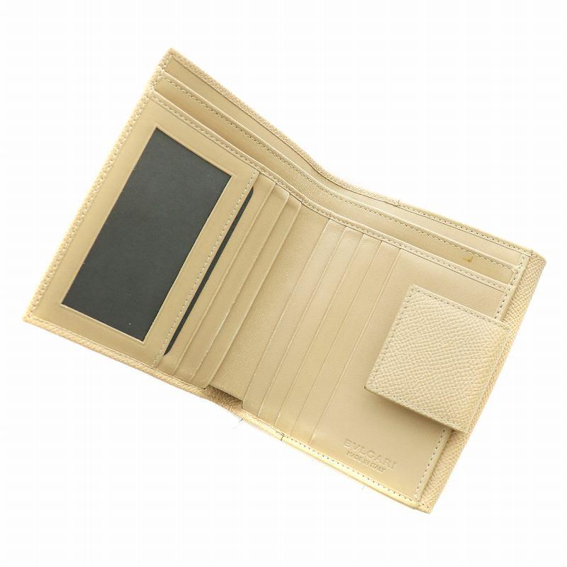 BVLGARI ブルガリ 財布 二つ折り レザー ロゴ クリップ シルバー金具