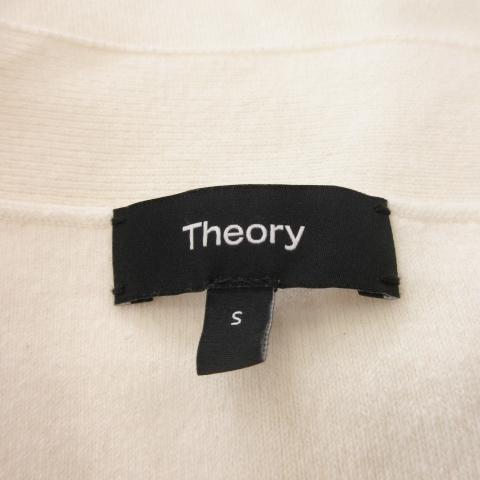 セオリー タグ付き 23SS カーディガン ニット セーター 長袖 白 S theory（セオリー） Theory 23SS カーディガン ニット Vネック 長袖