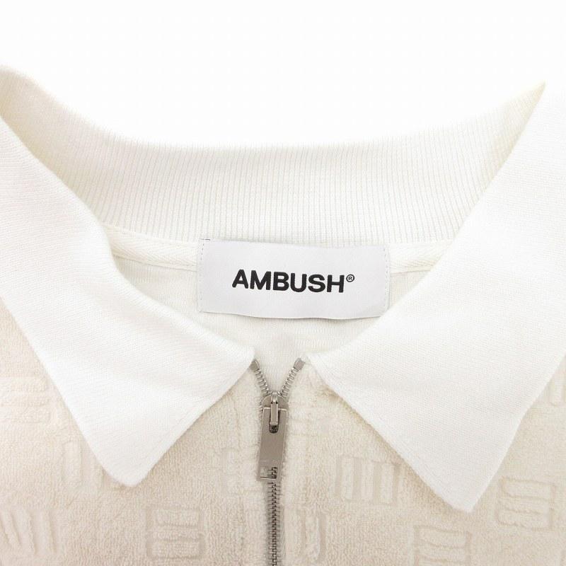 アンブッシュ AMBUSH モノグラムポロシャツ 半袖 ハーフジップ 総柄