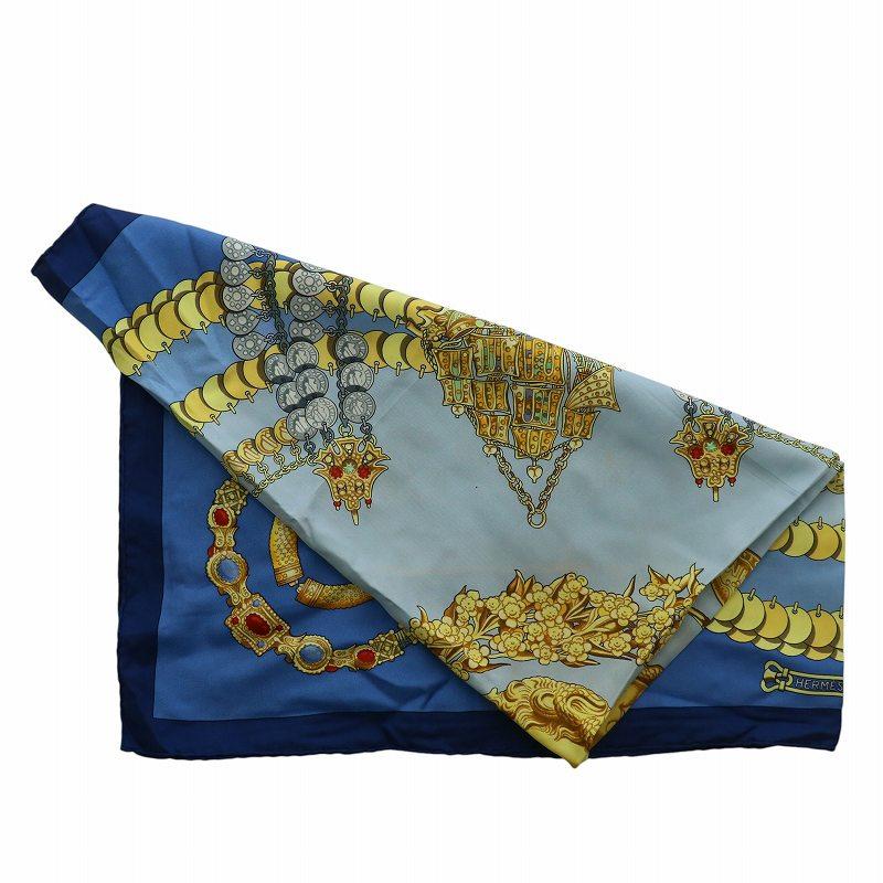 HERMES（エルメス） カレ90 KOSMIMA 宇宙 スカーフ 絹 シルク 総柄