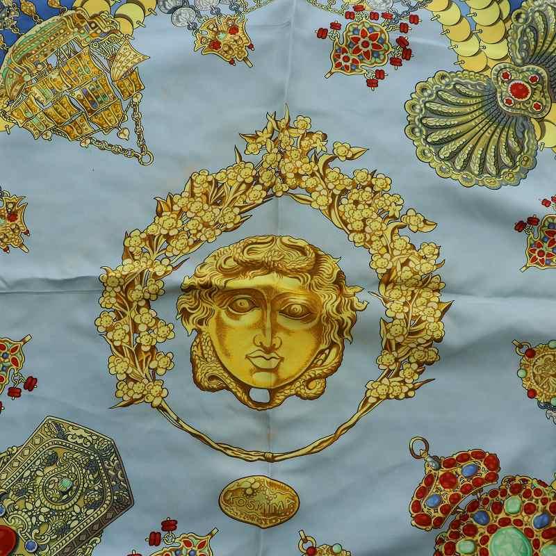 HERMES（エルメス） カレ90 KOSMIMA 宇宙 スカーフ 絹 シルク 総柄