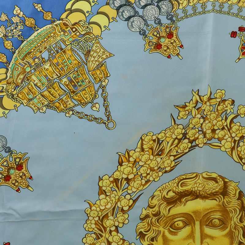 HERMES（エルメス） カレ90 KOSMIMA 宇宙 スカーフ 絹 シルク 総柄