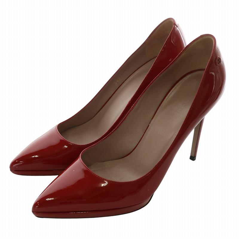 GUCCI（グッチ） パンプス エナメル ポインテッドトゥ ピンヒール 