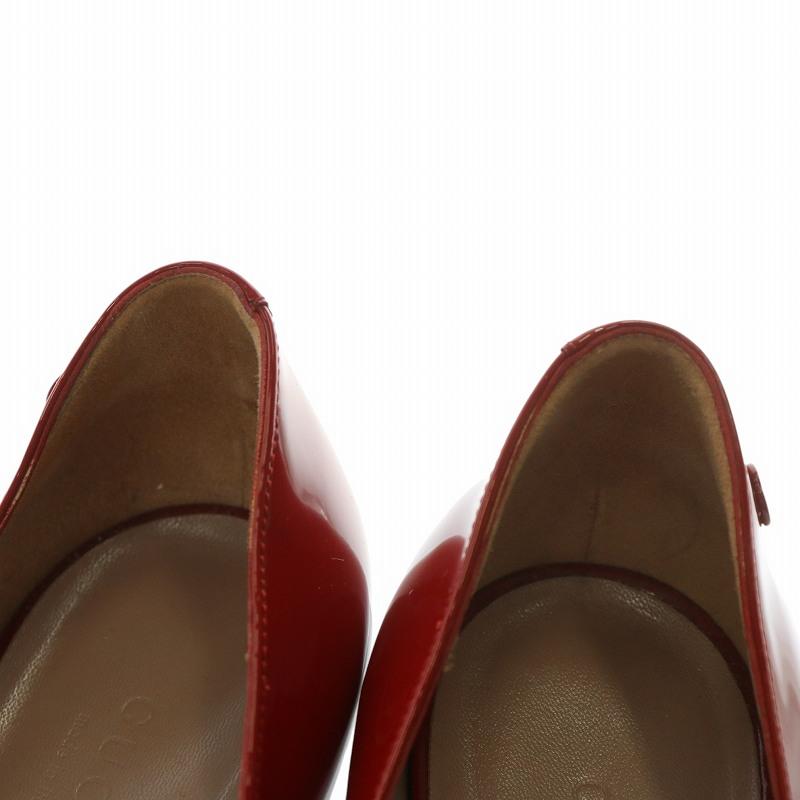 【美品】 GUCCI グッチ ミッドヒールパンプス レッド サイズ35 1/2 美品】 GUCCI グッチ ミッドヒールパンプス レッド サイズ35 1/2