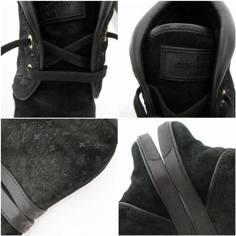 キャンディー ルイヴィトン　ショートブーツ　スエード　モノグラム　37.5 キャンディー ルイヴィトン ショートブーツ スエード モノグラム 37.5