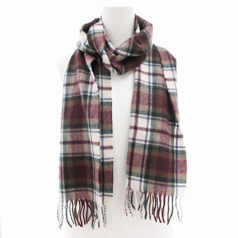 【美品】Joshua Ellis ジョシュアエリス マルチカラーチェックマフラー 未使用品 ジョシュアエリス Joshua Ellis タグ付き マフラー フリンジ