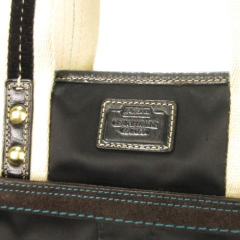 COACH（コーチ） トートバッグ ナイロン レザー 革 ロゴ タッセル付き