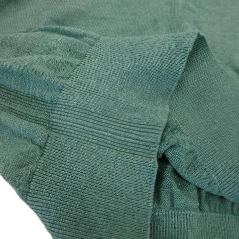 IENAイエナ リネンコットンオーバーニット　透け感　グリーン イエナ IENA サマーニット ベスト ラウンドネック リネン 麻