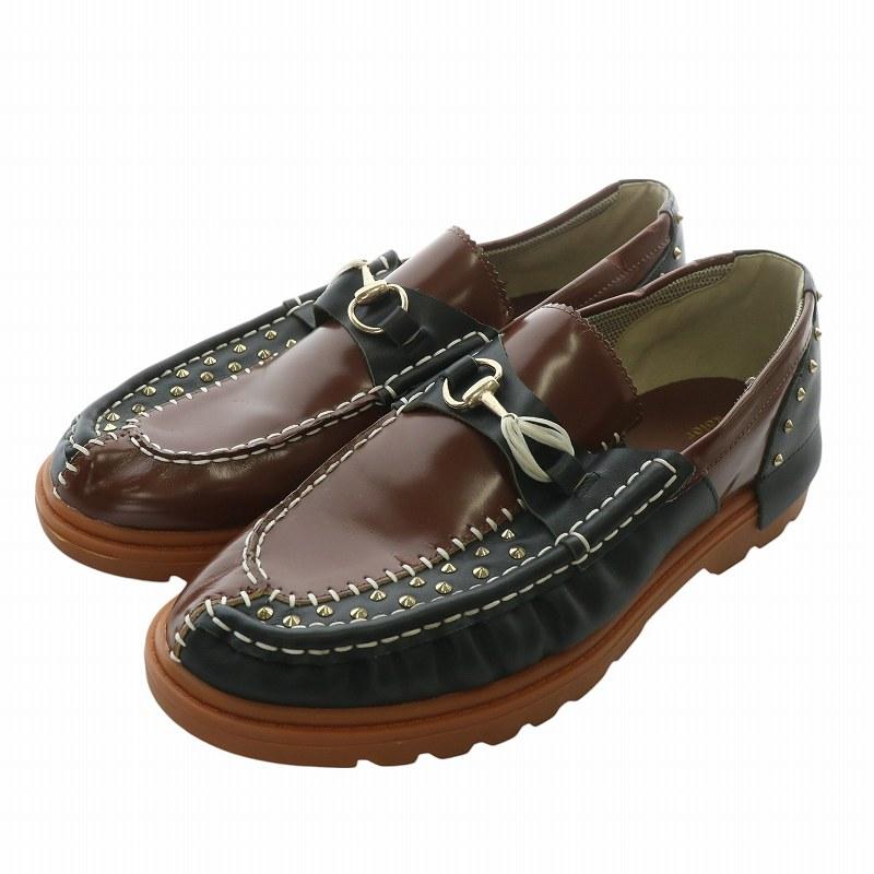 Kolor ローファー　スタッズ カラー kolor 22SS ローファー スリッポン レザー ラウンドトゥ