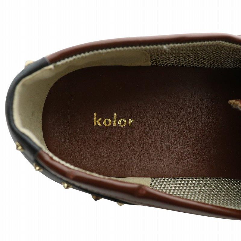 カラー kolor 22SS ローファー スリッポン レザー ラウンドトゥ